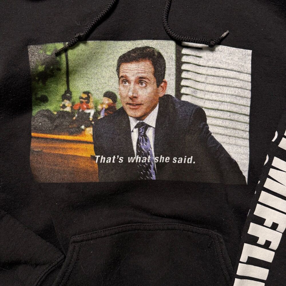 The Office Michael "That's What She Said" Hoodie Sz Med, Dunder Mifflin 2/$15 - Picture 4 of 12